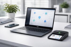 optimisez votre prospection avec un pc portable acer : intégrez facilement le workflow scanner de badges à votre crm pour un suivi efficace et rapide.